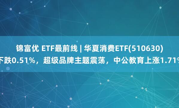 锦富优 ETF最前线 | 华夏消费ETF(510630)下跌0.51%，超级品牌主题震荡，中公教育上涨1.71%